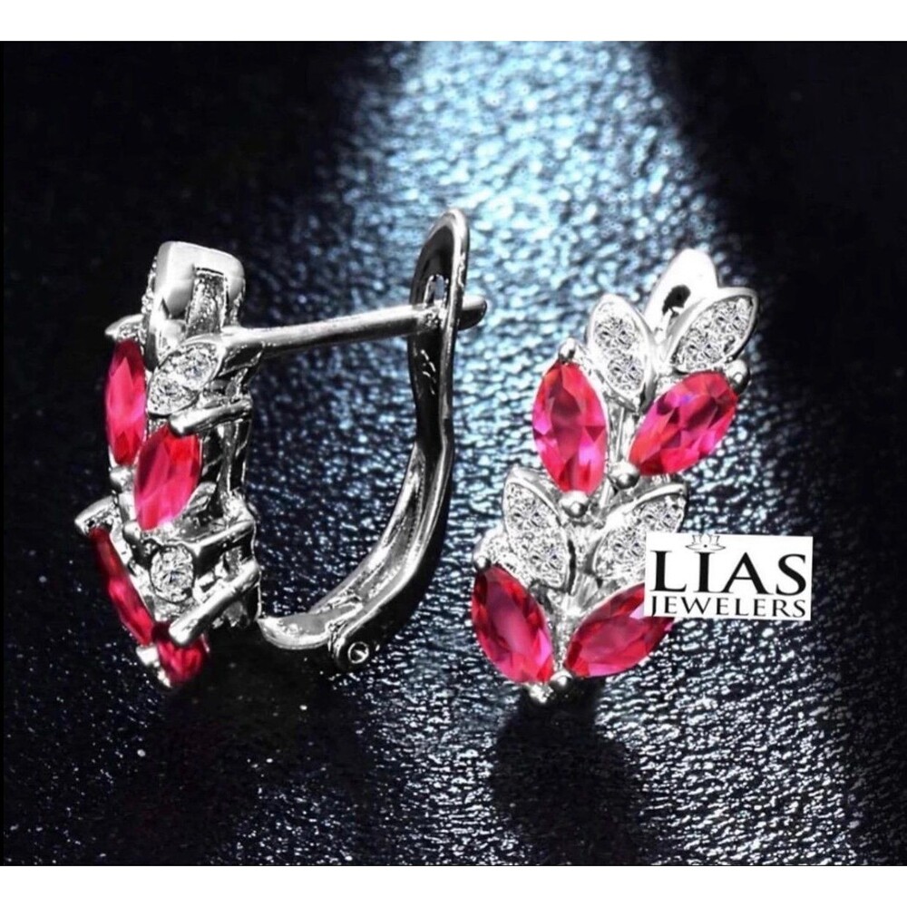 New 18k white gold earrings